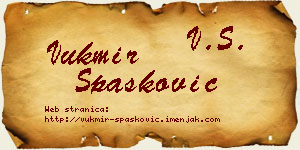 Vukmir Spasković vizit kartica